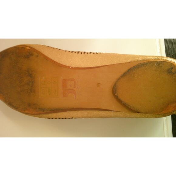 Joe's Jeans Laser Cut Pointed Toe Ballet Flats Gold Women's 9.5 Style# JJF16WDS2 - Picture 11 of 11